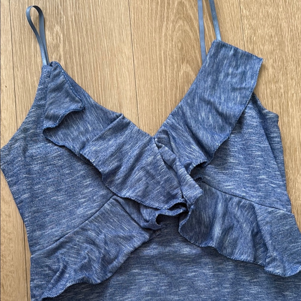 Max Studio Blue Spaghetti Strap Sundress - Picture 3 of 4